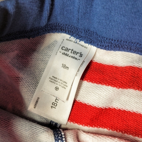 Carter's Red White and Blue Stars and Stripes Americana USA Outfit Size 18m NWOT - Picture 4 of 10